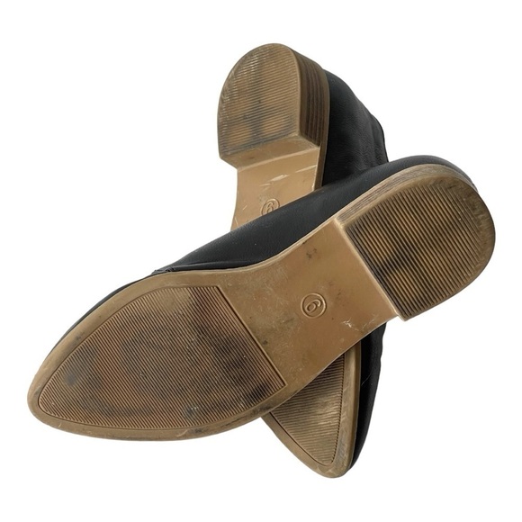 SERRA Womens Black Leather Flats Loafer Cut Out Boots Slip On Comfort Shoes, 9 - Picture 6 of 6